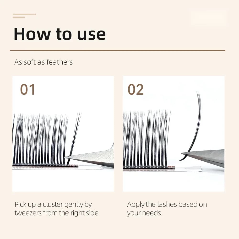 LU Curl 5D Flora Spike üksikute ripsmete pikendused